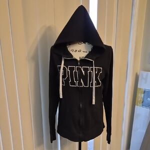 PINK Victoria's Secret Black Hoodie Sweater